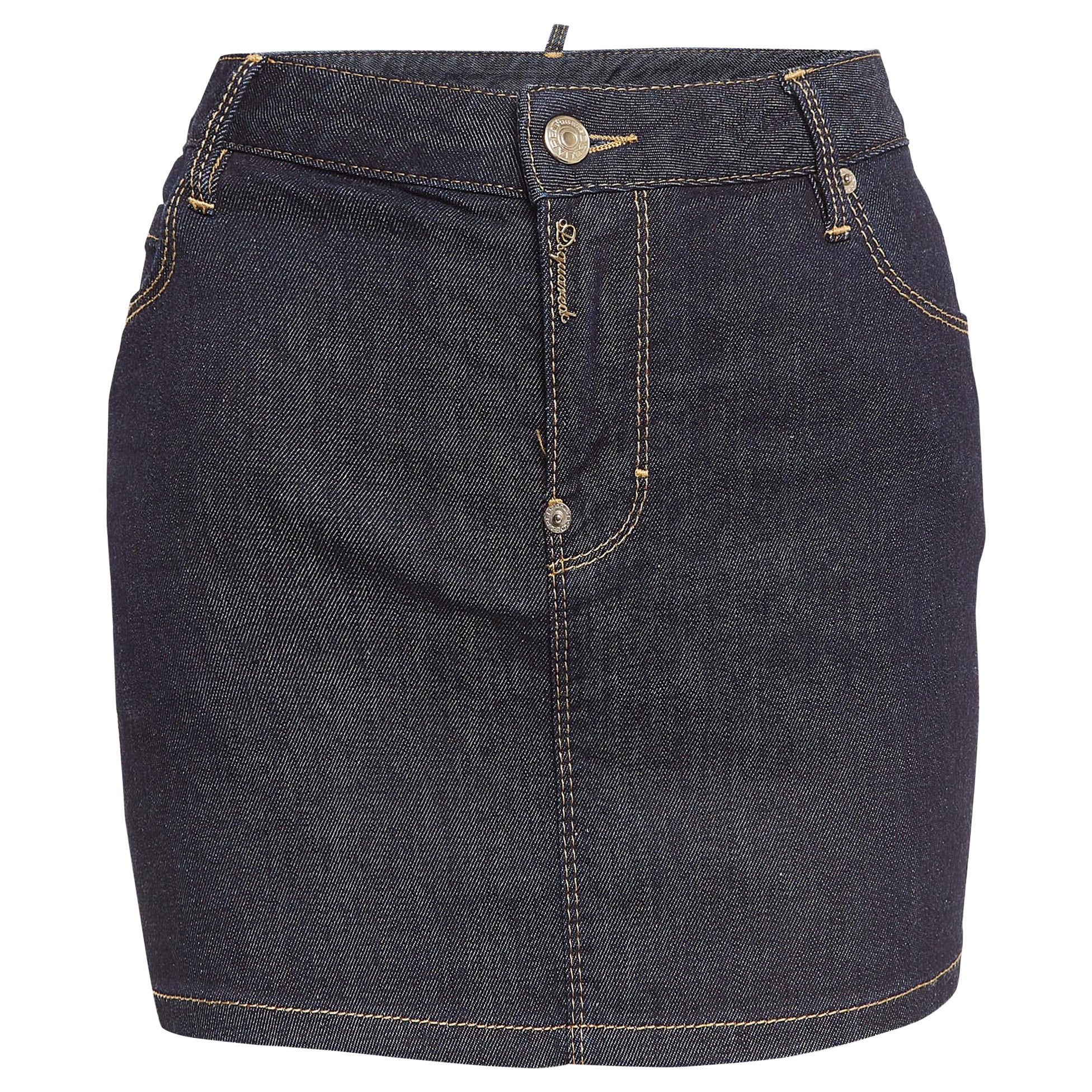 Dsquared2 Blue Denim Mini Skirt S For Sale