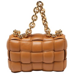 Bottega Veneta Caramel Padded Leather Cassette Chain Bag