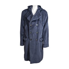 Salvatore Ferragamo - Manteau Pea Coat élégant en peluche de lainelama