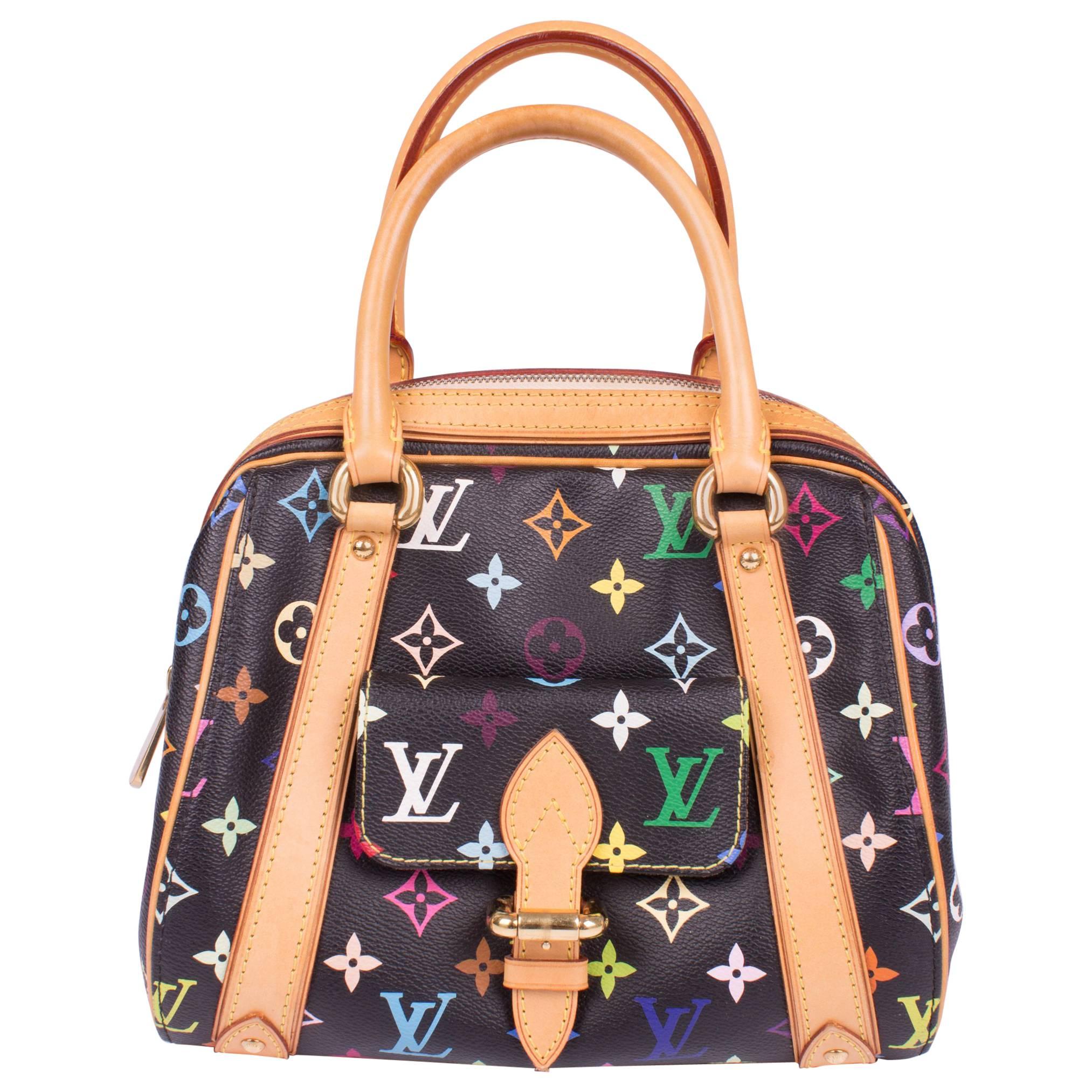 Louis Vuitton Monogram Multicolor Priscilla Bag - black