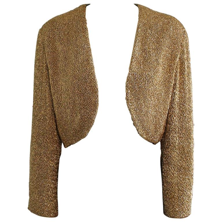 metallic bolero jacket