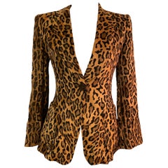 1990s vintage Moschino Jeans leopard print blazer jacket
