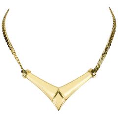 1980s Dior Enamelled Gilt Necklace 4