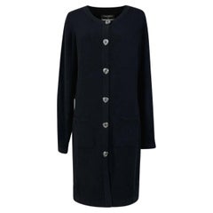 Chanel CC Jewel Heart Buttons Cashmere Cardi Coat
