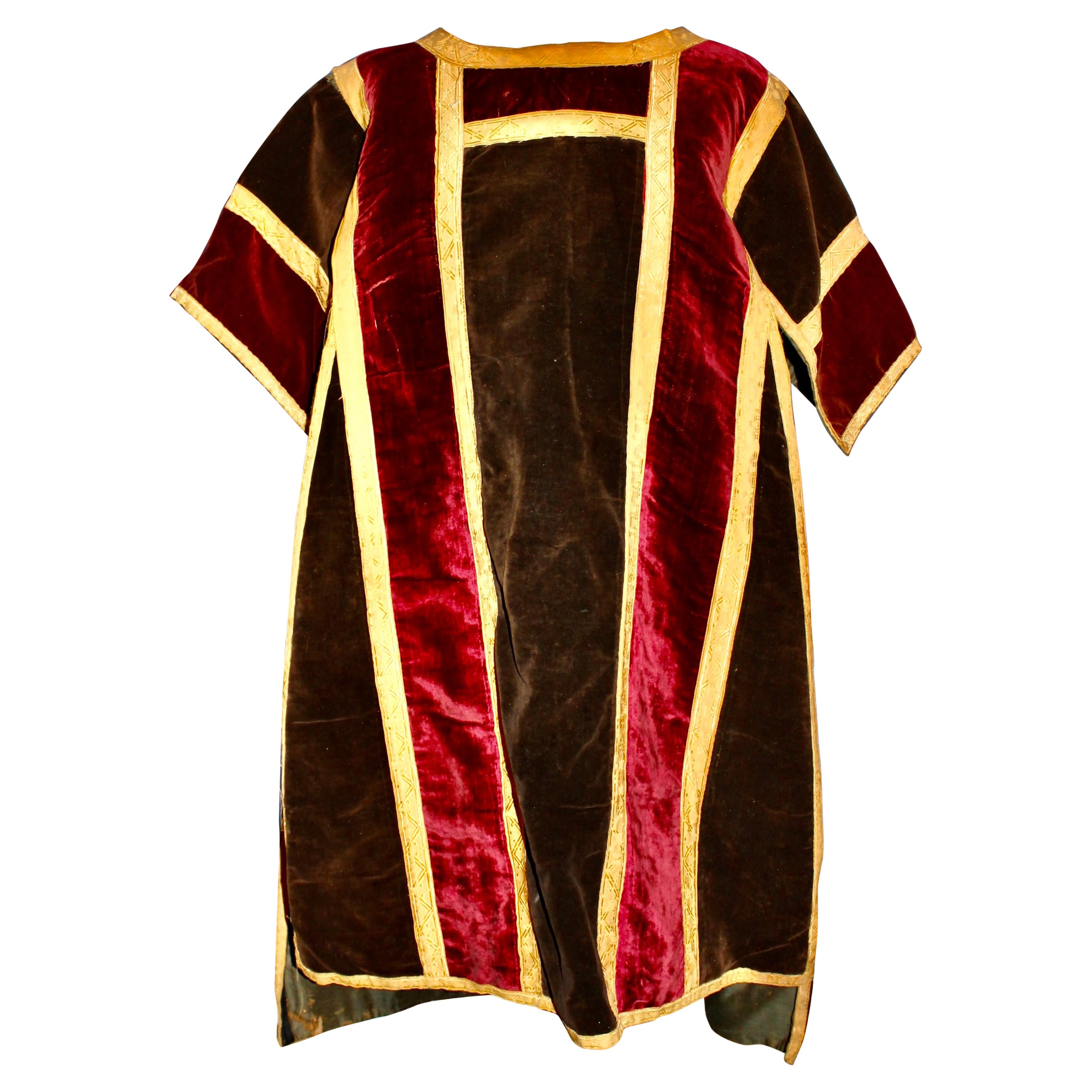 Liturgical Velvet and Gold Chasuble  19c.