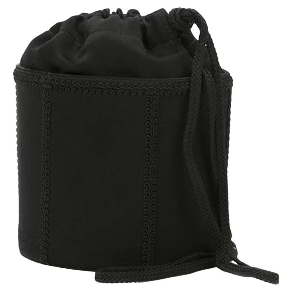 Saint Laurent Black Braided Shoulder Bag