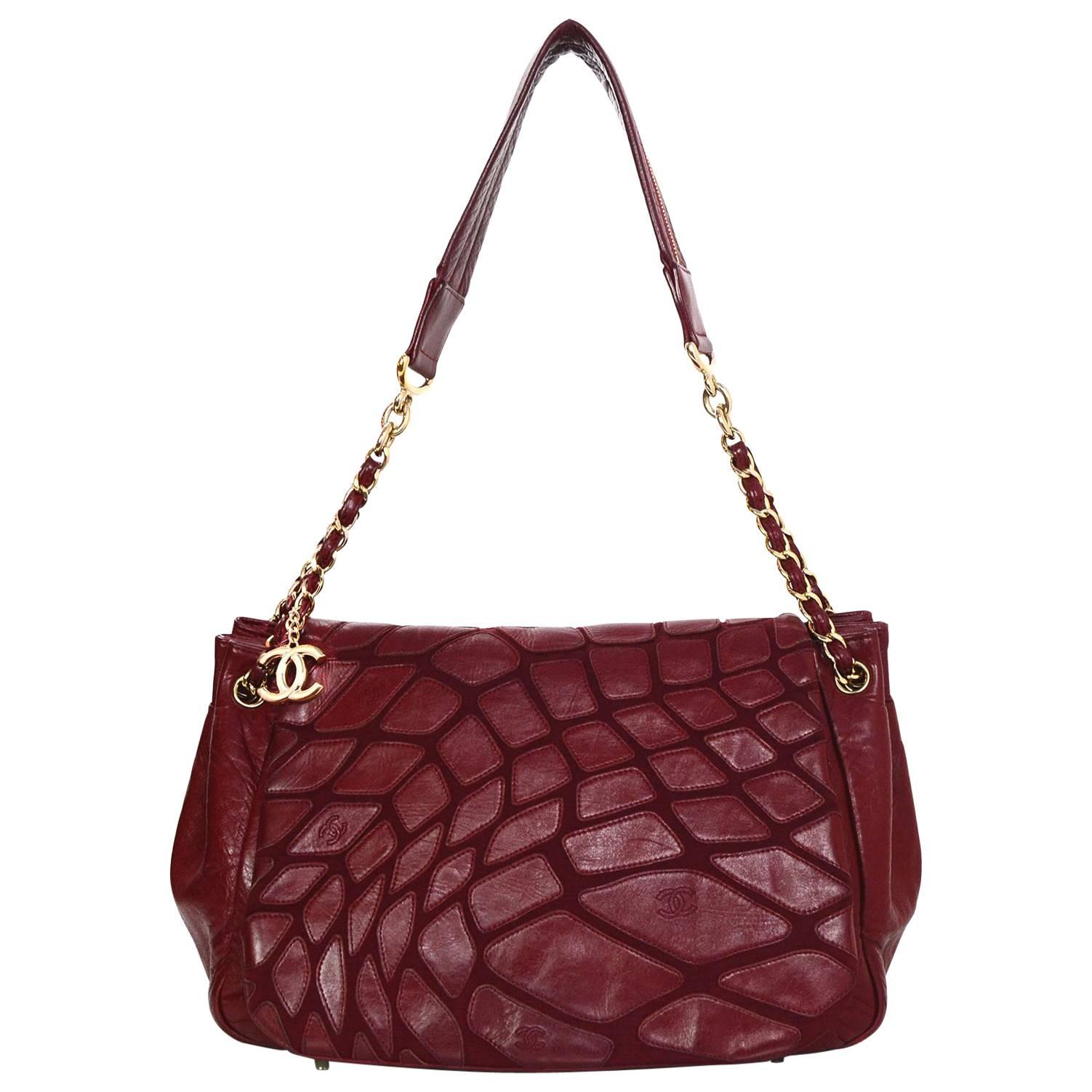 Chanel Red Leather Scales Accordion Flap Bag rt. $2, 800