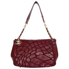 Chanel Red Leather Scales Accordion Flap Bag rt. $2, 800