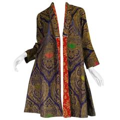Antique 19th Century Exceptional Russian Metallic Brocade Coat