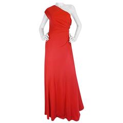 Vogue Documented 1973 Mollie Parnis Red Jersey Dress 9