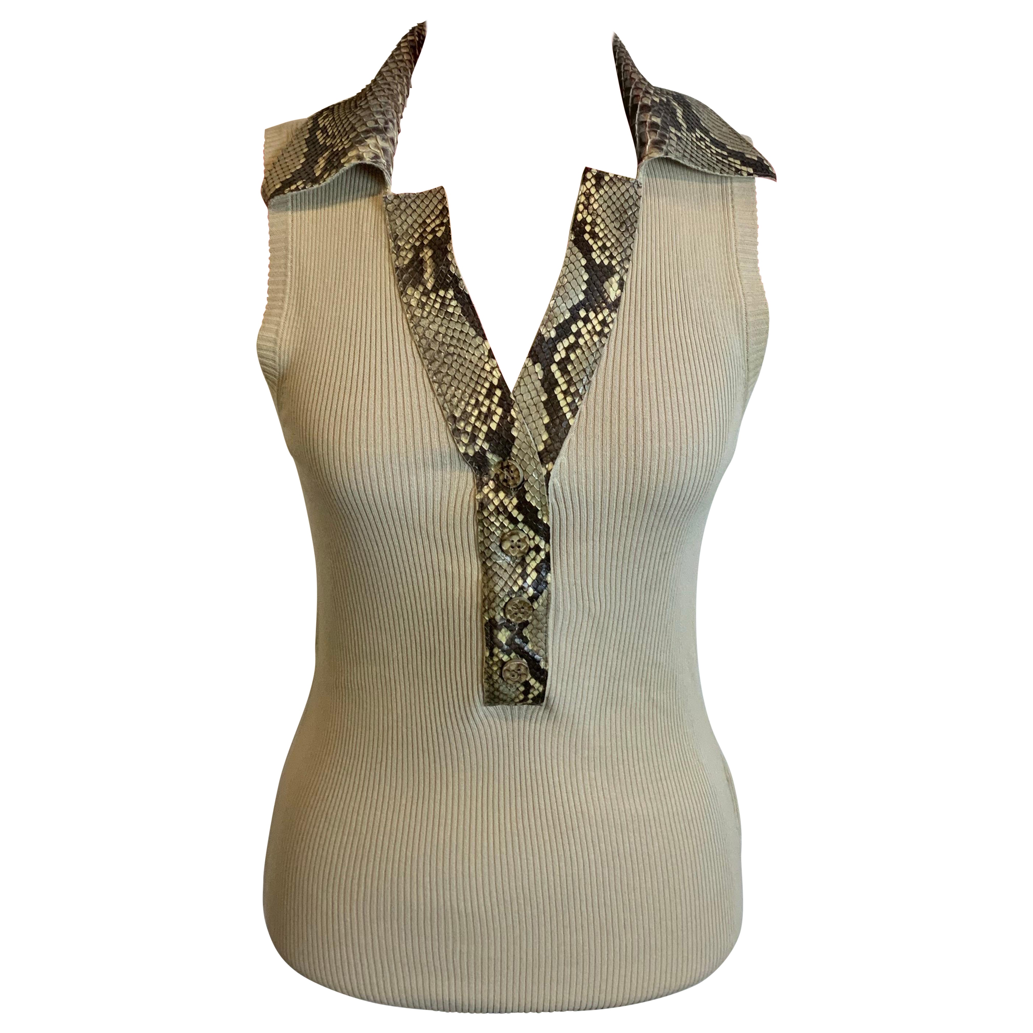 Dolce and Gabbana SS 2005 Python Top For Sale
