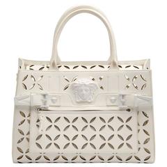 VERSACE PALAZZO PERFORATED LEATHER TOTE BAG New 12