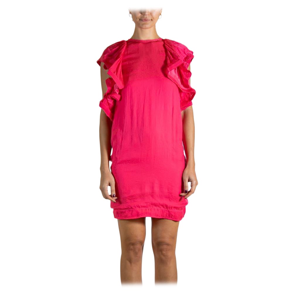 2000S LANVIN Fuchia Polyester  Dress For Sale