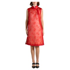 2000S SHIATZY CHEN Red & White Silk Lace Dress