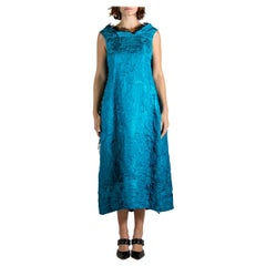 2000S SHIATZY CHEN Teal & Black Silk Lace Cocktail Dress