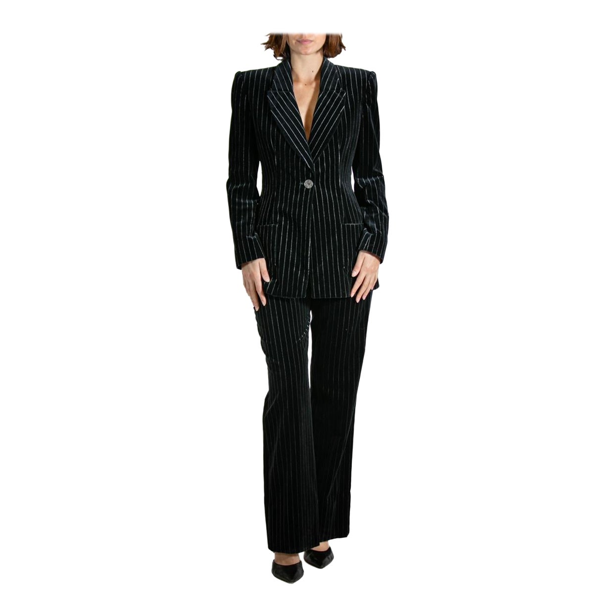 1990S Black Striped Suit As-Is For Sale
