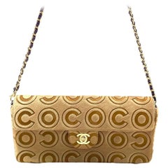 Chanel East West Rare Tan Brown Pony-hair Calfskin Leather CC Logo