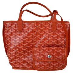 Goyard Anjou Mini Fourre-tout Orange Canvas and Leather, 2018
