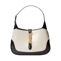 Gucci Jackie 1961 Black & White Leather Bag Small