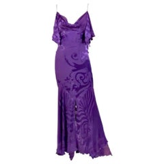Pre-Fall 2011 Look #5 Versace Purple Floral Gown Dress 38 - 2