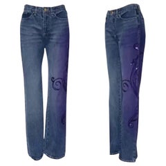 Vintage Versace VJC con paillettes viola Jeans 28 - 42