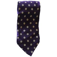 Etro purple white flowers tie 4
