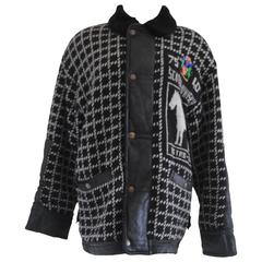 JC De Castelbajac for Iceberg Black/white wool sheepskin jacket 11
