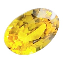 0.95ct Oval Natural UNHEATED Yellow SAPPHIRE Loose Gemstone EYE-CLEAN