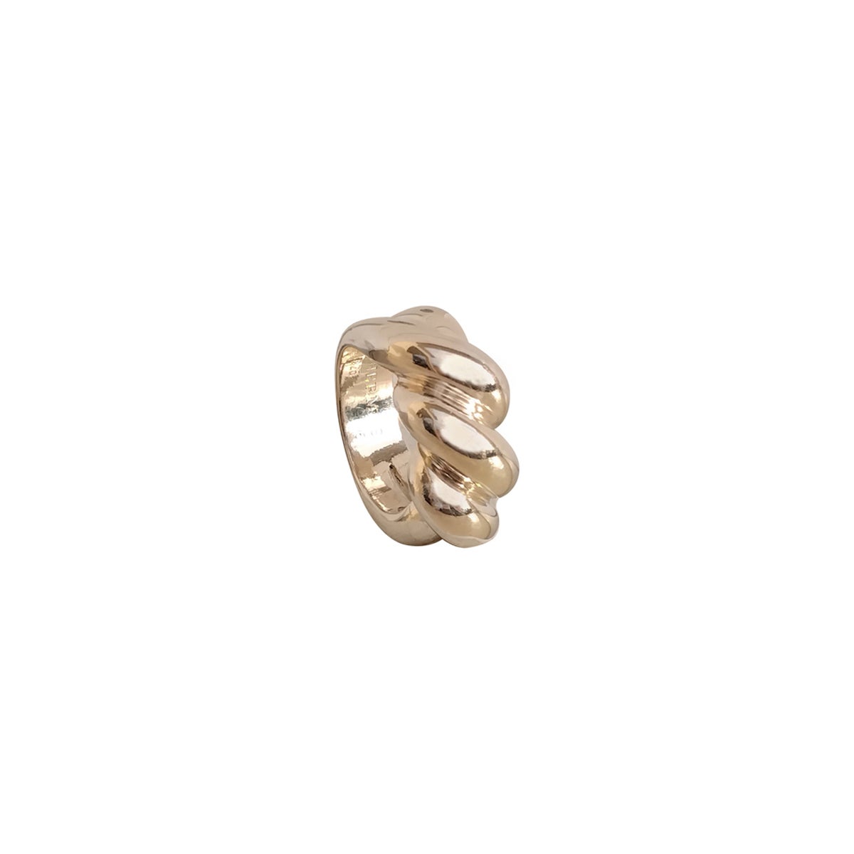 Rare and Elegant Authentic Hermès Ring

Twisted shape

Made of sterling silver

No pattern on the back, which will allow it to be reduced or enlarged

