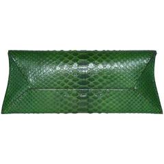 VBH Green Python Clutch For Sale at 1stDibs | green snakeskin clutch