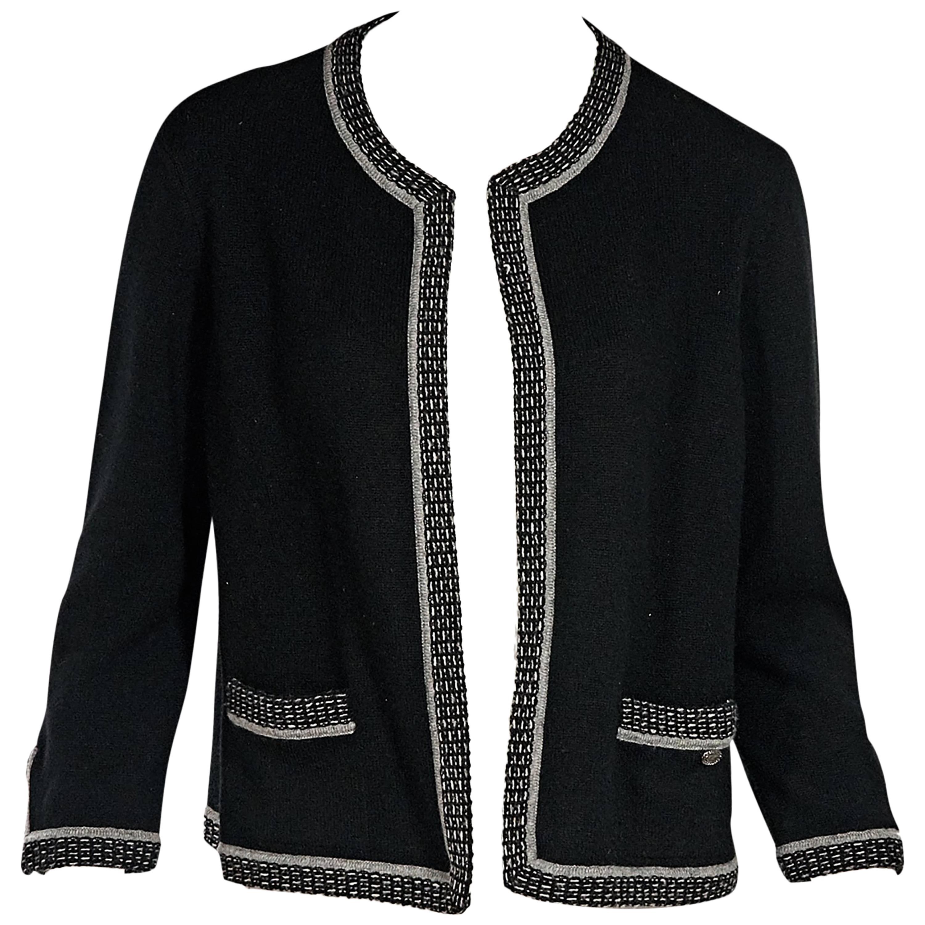 Black Chanel Cardigan