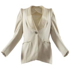 Margiela Spring-Summer 1993 ivory cotton canvas jacket 1
