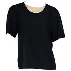 Black Vintage Chanel Silk Top 4