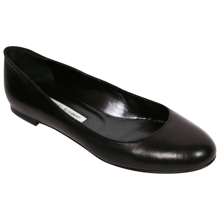 manolo blahnik black flats