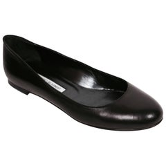 Manolo Blahnik black ballet flats