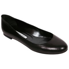 Manolo Blahnik black ballet flats 