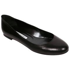 unworn MANOLO BLAHNIK black ballet flats - 40.5 8