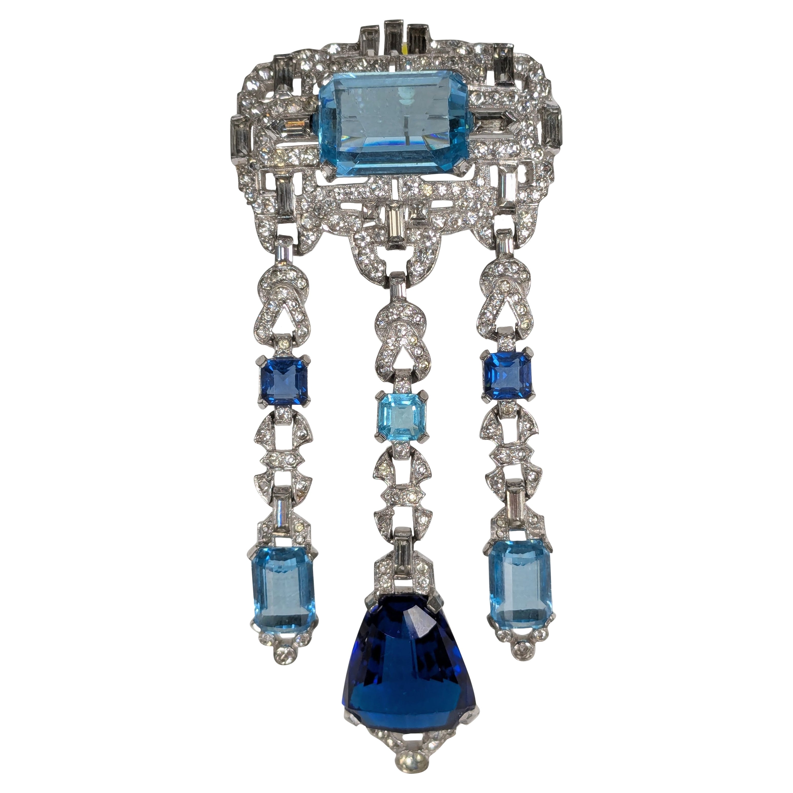 Exceptional Art Deco Mazer Pendant Brooch For Sale