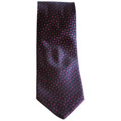 Trussardi Blu red pois vintage tie 7