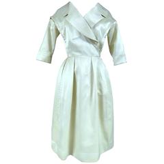 French Couture Cocktail Dress Jacques Heim 1950s 12