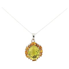 Colgante de varias piedras preciosas inspirado en la plata maciza 925 Regalo para el Día de la Madre