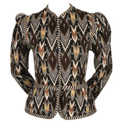 1980 YVES SAINT LAURENT Ikat cardigan sweater