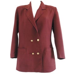 Gucci - Veste en laine marron avec détails dorés