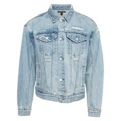 Ksubi Blaue Pipped Classic Heritage Repair Denim Jacke M