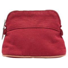 Hermes Rouge Canvas Mini Mini Bolide Case