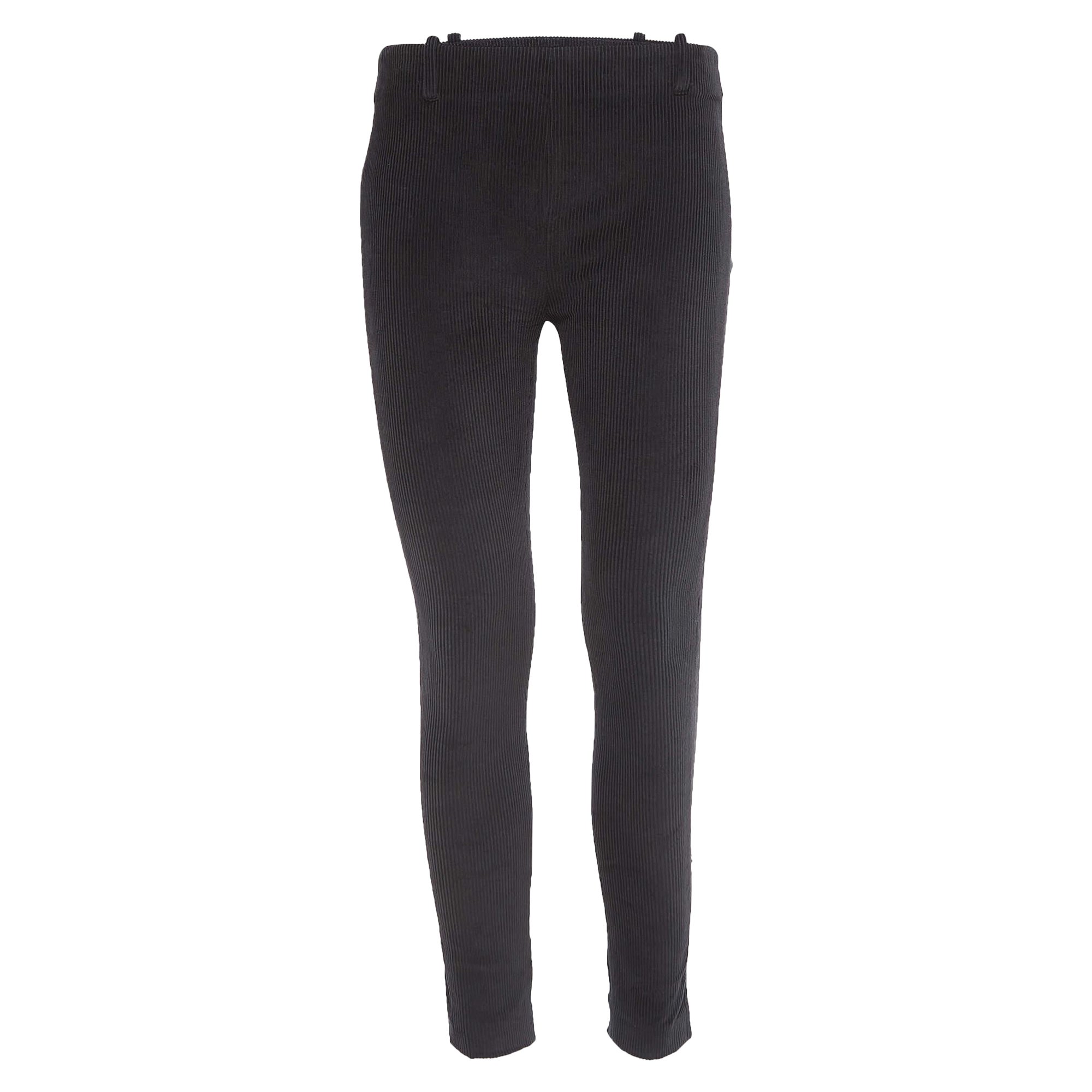 Balenciaga Pantalón de pana negro texturizado Slim Fit S