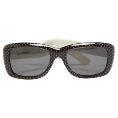 Saint Laurent Black/White Printed 2320/S Rectangular Sunglasses
