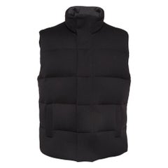 Fendi Black Nylon Blend Zipper Puffer Vest L