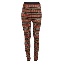 M Missoni Multicolore Stripe Patterned Knit Leggings M