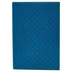 Gucci Blue Microguccissima Leather Notebook Agenda Cover